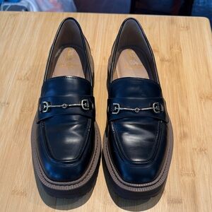 Sam Edelman platform black loafer